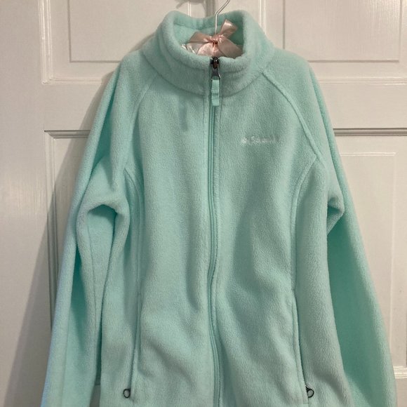 Columbia Other - Columbia Girls Medium Aqua Fleece Full-Zip Jacket